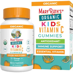 MARYRUTH'S Kids Vitamin C Gummies, 60 Servings, Immune Support Supplement | Immune Support & Overall Health, USDA Organic, Vegan, Non-GMO, 60 Servings