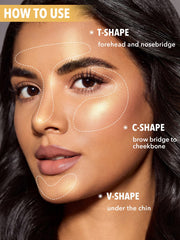 SHEGLAM Snatch 'n' Glow Stick - Cream Highlighter Makeup Stick Long Wear Brightening Non-Caking Highlighter Face Makeup (Bellini Brunch)