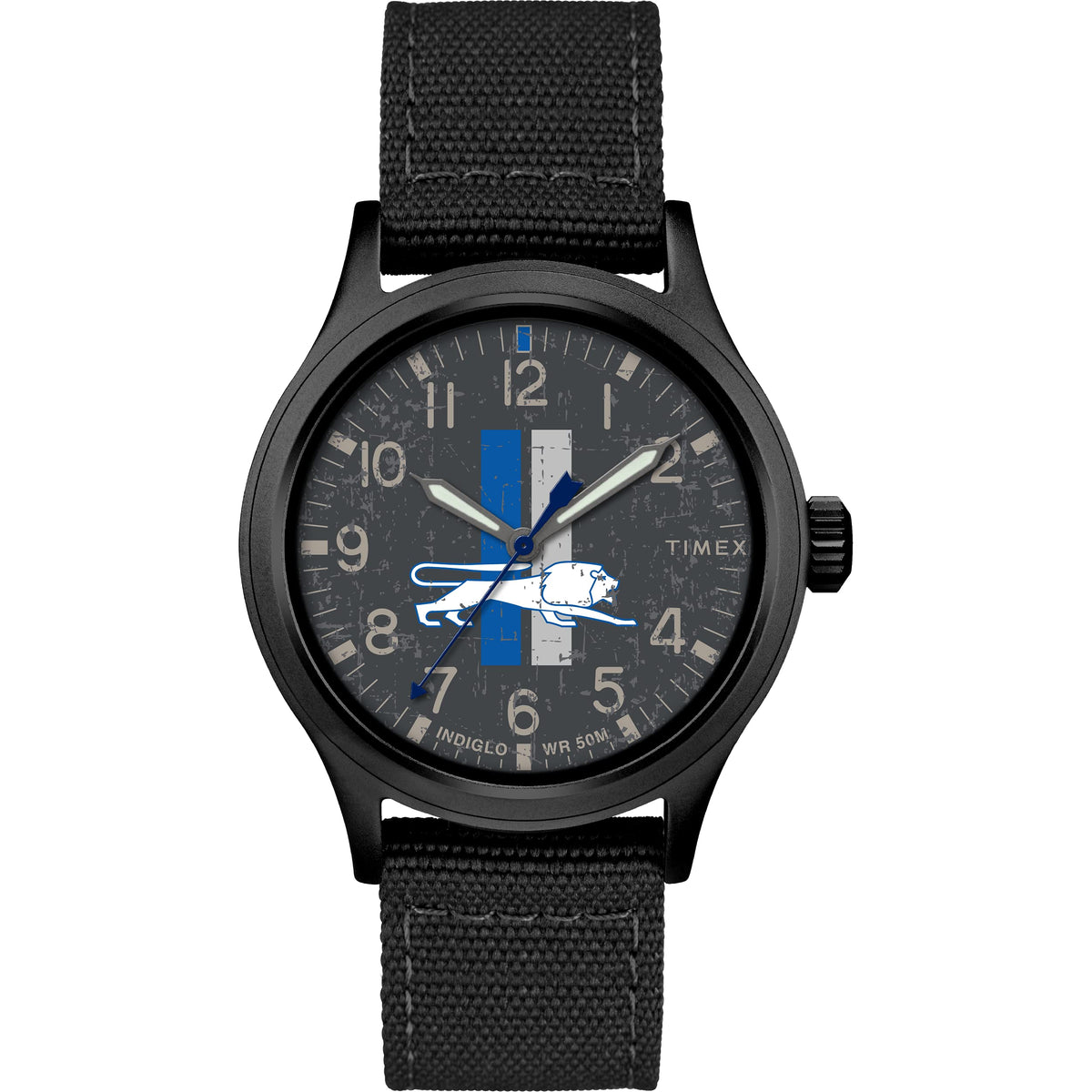Timex Tribute Men's NFL Scout 40mm Quartz Fabric Strap - Detroit Lions