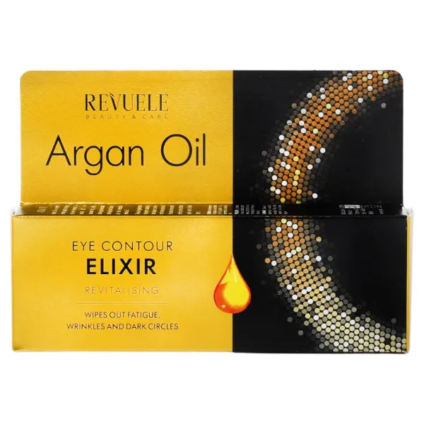 REVUELE ARGAN OIL Eye Contour Elixir Revitalizing Wipes out fatigue, wrinkles & dark circles, 25ml