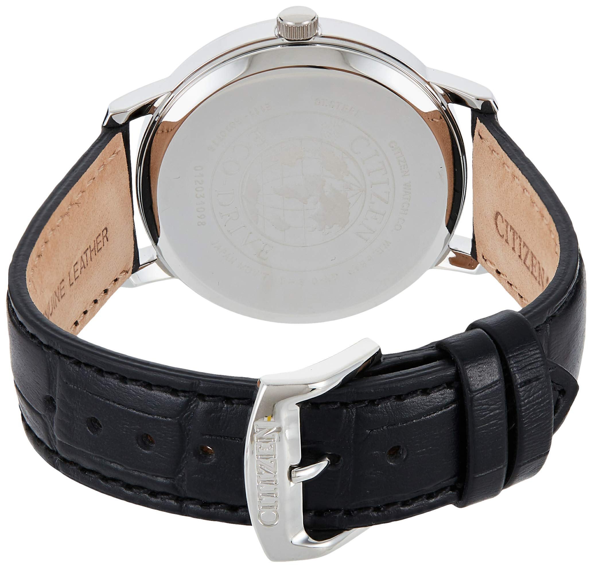 CITIZEN Mens Solar Powered Watch, Analog Display and Leather Strap - BM7460-11E