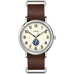 Timex Tribute Men's NHL Weekender 40mm Quartz Leather Strap - Tampa Bay Lightning