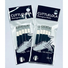 Cuttlelola Dotspen II Black Knight Ink Refills – Black Gel Replacement Cartridges
