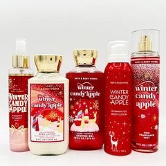 Bath & Body Works Winter Candy Apple 5-Piece Gift Set | Includes: Diamond Shimmer Mist, Body Lotion, Shower Gel, Shimmer Fizz Body Lotion, and Fine Fragrance Mist