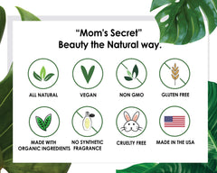 Mom's Secret 100% Natural Liquid Foundation, Organic, Vegan, Aloe Based, Natural Sun Protection, Gluten Free, Cruelty Free, Made in the USA, 1FL Oz. (Sandalwood)