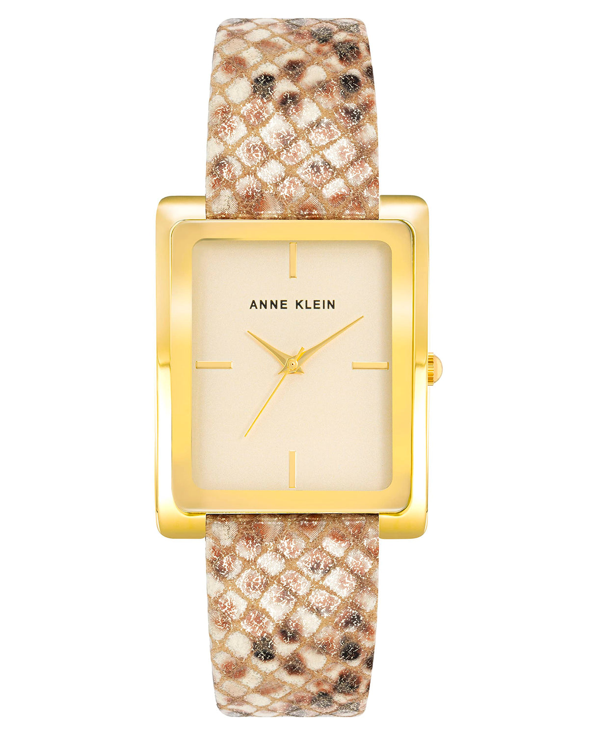 Anne Klein Women's Leather Strap Watch, Gold