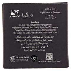De Bela 18 Wet & Dry Highlighter and Bronzer - 1.36 oz, 02