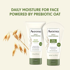 Aveeno Daily Moisturizing Fragrance-Free Face & Neck Cream, Oat Facial Moisturizer for Dry Skin, 5 oz, & Aveeno Daily Moisturizing Body Lotion with Soothing Oat, 2.5 oz (2 Item, Product Bundle)