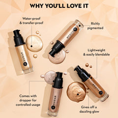 Sugar Cosmetics - On the Light - Liquid Highlighter - 04 Chic Celeste (Warm Gold) - Waterproof Illuminating Highlighter for Women with a Matte Finish
