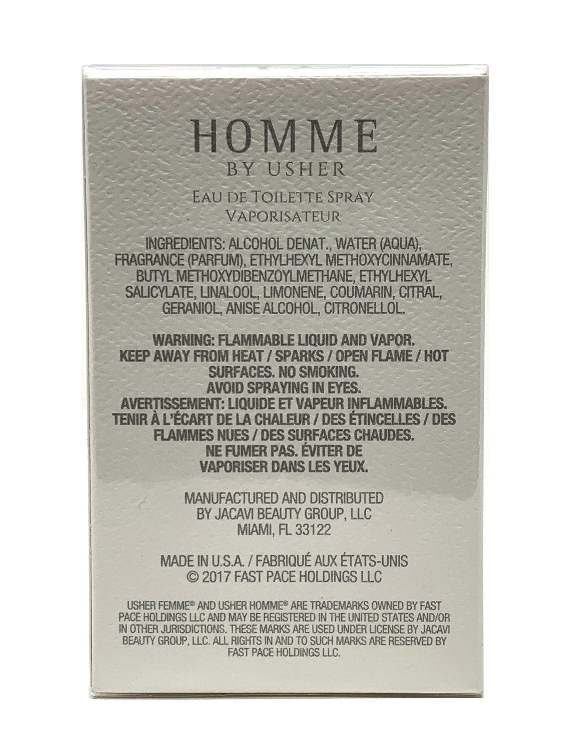 Homme by Usher Cologne for Men Eau De Toilette 1.7 oz