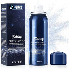 Lezero Body Glitter Spray, Temporary Shiny Hairspray for Face, Hair, Clothing, Long Lasting Quick-Drying Shimmer Mist for St. Patrick's Day, Music Festival Rave, Nightclub Party, Prom, 2oz