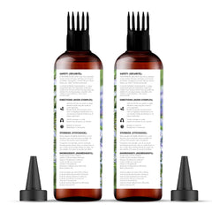 Majestic Pure 100% Pure Oil with Biotin for Hair Care, Strengthening, Nourishing and Volumising Formula with Jojoba Oil and Castor Oil - GMO Free Verified (6.7 Fl Oz (Pack of 2), Rosemary)