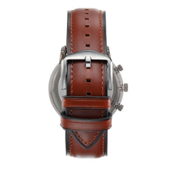 Fossil Mens Quartz Watch, Analog Display and Leather Strap Brown