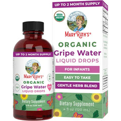 MARYRUTH'S USDA Organic Gripe Water for Babies Herbal Blend, 4 oz | Herbal Blend for Little Tummies, For Newborns, Ginger Root, Fennel Seed, Dill Seed, Vegan, 30-60 Servings