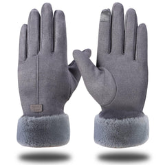 Winter Gloves for Women, Warm Touchscreen Glove Windproof Elastic Texting Gloves, Soft Lining Gloves for Ladies Sports Driving- Grey