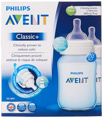 Philips Avent Scf565/62 Classic PlUS Slow Flow Baby Bottle, 260Ml, Pack Of 2