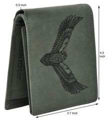 URBAN FOREST Zeus Vintage Green Leather Wallet for Men
