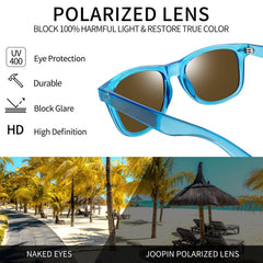 Joopin Polarized Sunglasses Men Women, Classic Square Sun Glasses 100% UV Protection Driving Fishing