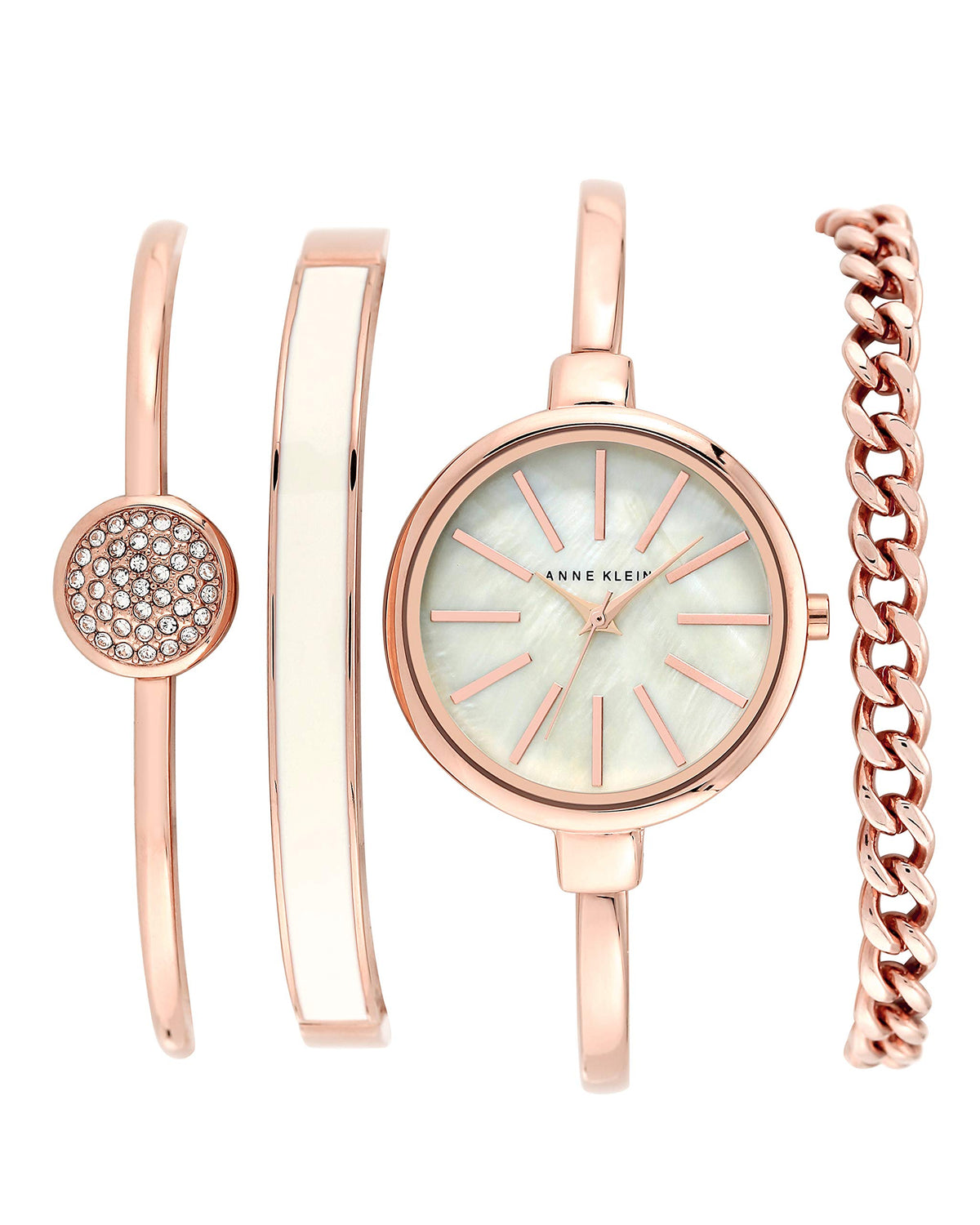 Anne Klein Women's Bangle Watch and Bracelet Set