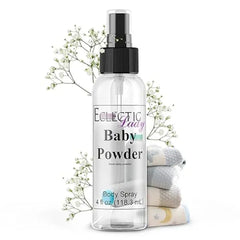 Eclectic Lady Baby Powder Body Spray, 4 ounces, Body Mist for Women with Clean, Light & Gentle Fragrance, Cologne with Soft, Subtle Aroma For Daily Use