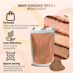 BULK REFILL FOUNDATION (EBONY) Mineral Makeup Powder Matte Bare Skin Sheer SPF 15 Cover (12 Grams)