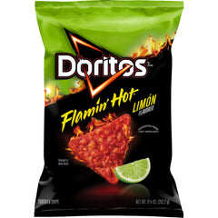 Doritos Tortilla Chips Flamin Hot Limon, Cheddar Cheese - 9.25 Ounce