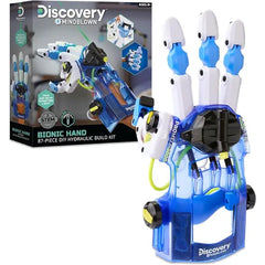 Discovery Bionic Hand Robotics Kit 87 Piece DIY STEM Toy for Kids Build Your Own Wearable Robotic Hand Hydraulic Cyborg Superhero Toy Science & Engineering Model Kit Boys & Girls Gift Ages 8+