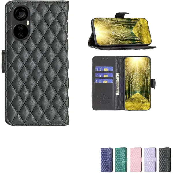 jioeuinly Case Compatible for Sparx Edge 20 Pro Phone Case Cover Flip Stand Cover Women Wallet Black