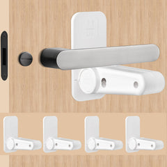 Techoln 4 Pack Improved Door Locks for Kids Safety - Child Proof Door Lever Lock - Durable ABS with 3M Adhesive Child Door Lock, No Drilling Child Safety Locks for Doors