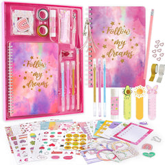 DIY Journal Kit for Girls，Scrapbooking Supplies Kit， DIY Journal Set for Girls, Scrapbook & Diary Supplies Set, Journaling Art Crafts Kit, Toys/Birthday Gifts for Girls for 6-13 Year Old Girl