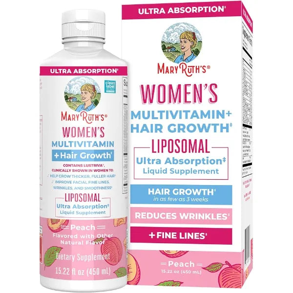 MARYRUTH'S Women's Multivitamin + Hair Growth Liquid Liposomal, 15.22 Fl Oz | 15.22 Fl Oz