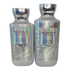 Bath & Body Works Platinum Body Lotion and Body Gel Wash 2 Piece Set