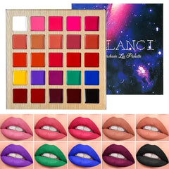 DE'LANCI Lipstick Palette Nude Red Peach Pink Shades 25 Color, DE'LANCI Professional Moisturizing Lip Gloss, Long Lasting Soft Smooth Lipstick Pallet Waterproof, Pigmented Halloween Face Paint Costume Makeup
