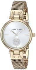 Anne Klein Women's Premium Crystal Accented Mesh Watch and Bracelet Set, AK/3552