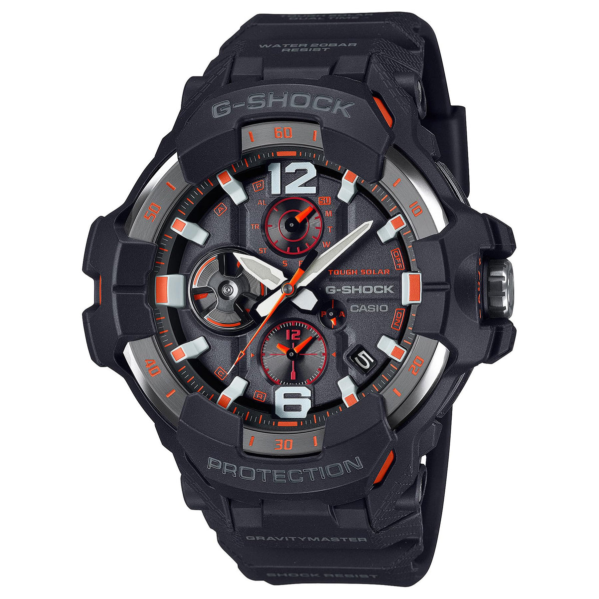 G-Shock Casio Black Red Gravitymaster Tough Solar Analog Watch GR-B300-1A4