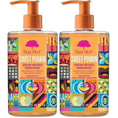 Tree Hut Sweet Punkin Serum Infused Hand Wash Nourish & Hydrate Hands with Strengthening Skin Care Long Lasting Scent Cleanse & Lock in Moisture 11 fl oz. (Pack of 2)