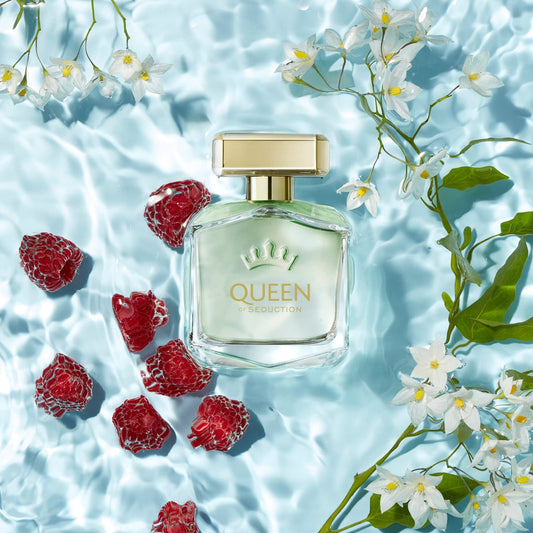 Antonio Banderas Perfumes - Queen Of Seduction - Eau de Toilette - Long Lasting - Romantic, Charming and Fresh Fragance - Floral with Marine Notes - Ideal for Day Wear - 80 ml