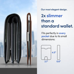 TRAVANDO AirTag* Wallet Mens Wallet with Money Clip Air Tag Wallet Card Holder RFID Blocking Bifold Gifts for Men, Vintage Brown