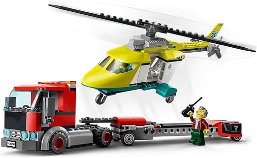 LEGO City Rescue Helicopter Transport 60343 Building Kit (215 Pieces)