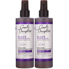 Carol's Daughter Black Vanilla Leave In Conditioner for Curly, Wavy or Natural Hair, Moisturizing Hair Care for Dry, Dull or Brittle Split Ends, 8 Fl Oz (Pack of 2)