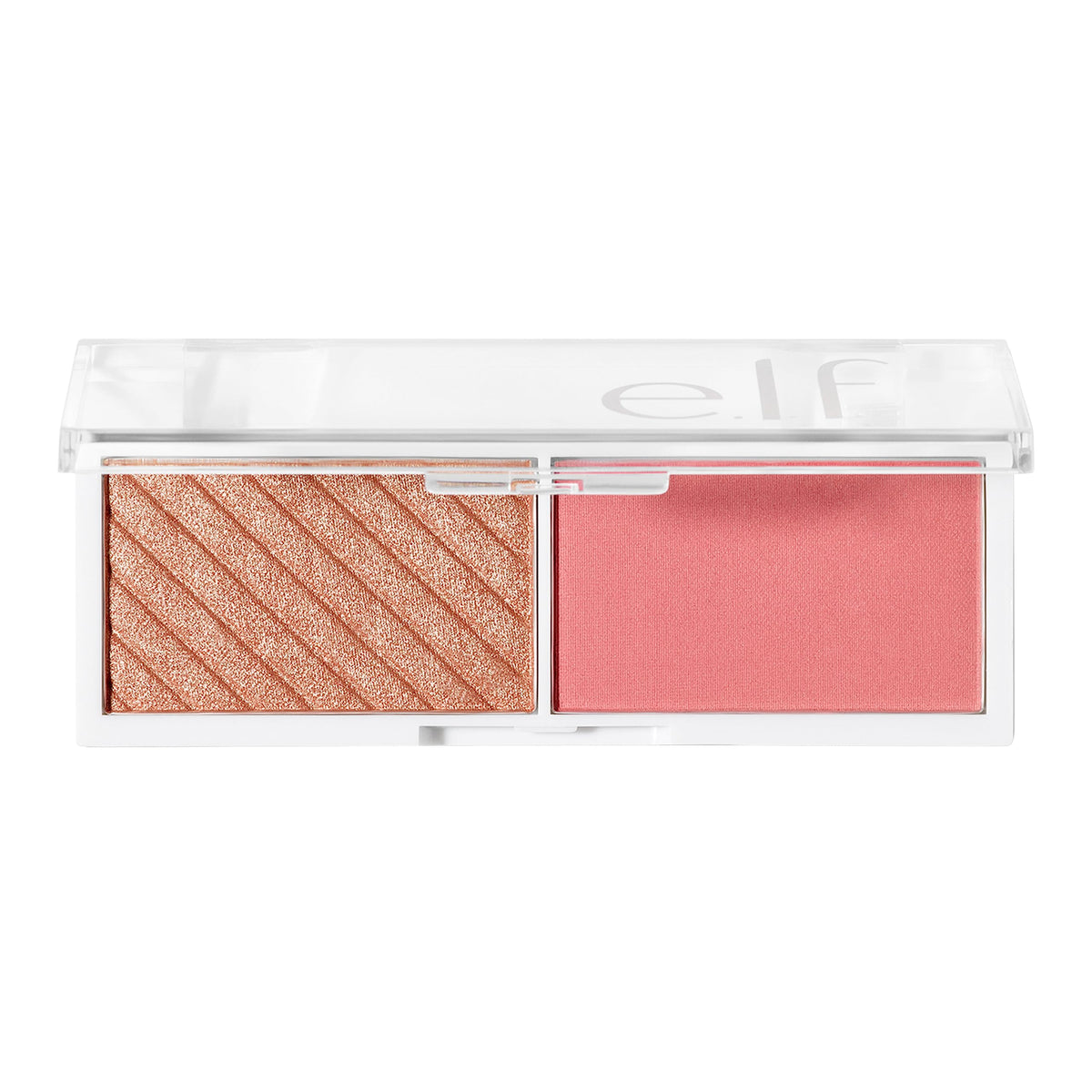 e.l.f. Cosmetics Bite Size Face Duo, Creamy & Blendable Mini Compact Blush & Highlighter Duo, Enhances Your Natural Glow, Guava