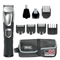 Wahl USA Rechargeable Lithium Ion All in One Beard Trimmer for Men with Detail and Ear & Nose Hair Trimmer Attachment (Model 9854-600B)