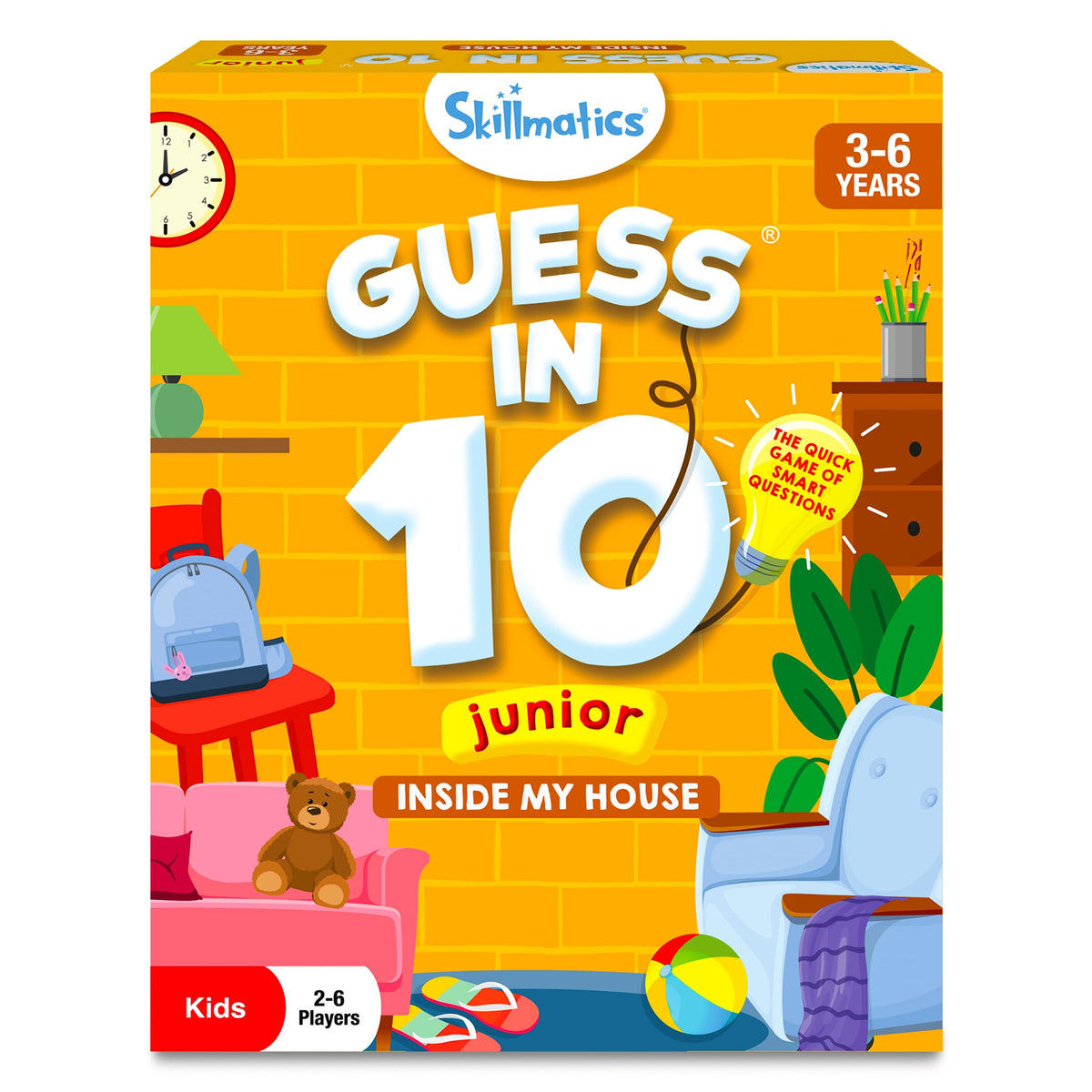 Skillmatics Guess in 10 Junior Inside My House for Kids, Boys, Girls, Who Love Card Games, Board Games & Educational Toys, Gifts for Ages 3, 4, 5, 6