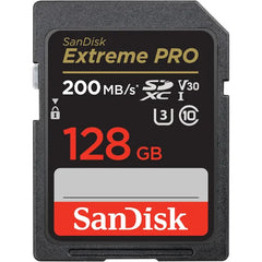 Sandisk Extreme Pro SDXC UHS-I Class 10 Memory Card 200 MB/s Read, 90 MB/s Write - 128GB