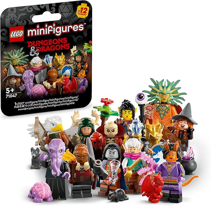 LEGO Minifigures Dungeons & Dragons Mystery Box, Collectible Toy character Figures for 5 Plus Year Old Boys & Girls, Great for Fantasy Role Play, Gift for Kids (1 of 12 Chosen at Random) 71047