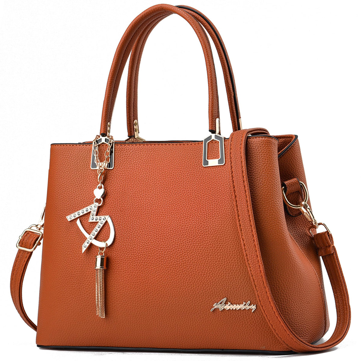 Womens Purses and Handbags Shoulder Bags Ladies Designer Top Handle Satchel Tote Bag - Liz Brown