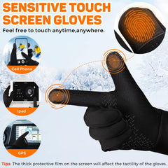Winter Gloves, for Women Men Cold Weather, 14°F Winter Cycling Gloves for Men Women, with Touchscreen Fingers, Waterproof Thermal Gloves, for Running, Cycling, Climbing, Hiking, Biking, Driving,(M) - Black