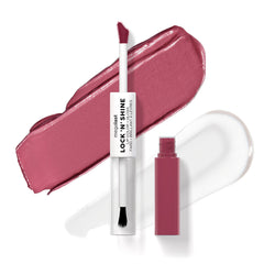 Wet n Wild Megalast Lock n' Shine, Dual-Ended Lip Colour and Clear Gloss, Vitamin E and Jojoba Oil Enriched Formula, Utaupia Shade