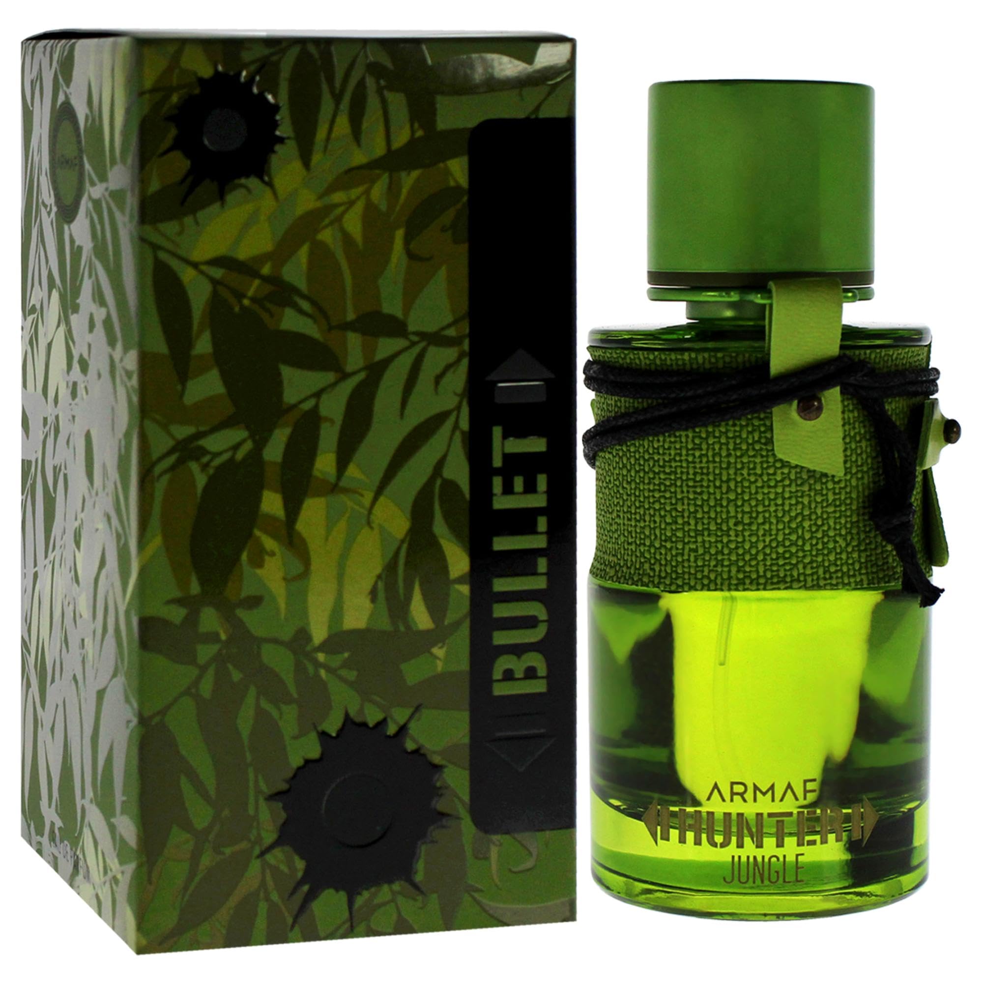 Armaf New Hunter Jungle Green Bullet Eau De Parfum 100ml Perfume For Men, Amber Leather, Premium Fragrance for Him