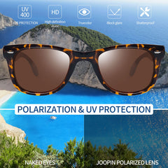 Joopin Folding Sunglasses for Men Women UV400 Protection Easy Carry Foldable Sunglasses for Driving Traveling